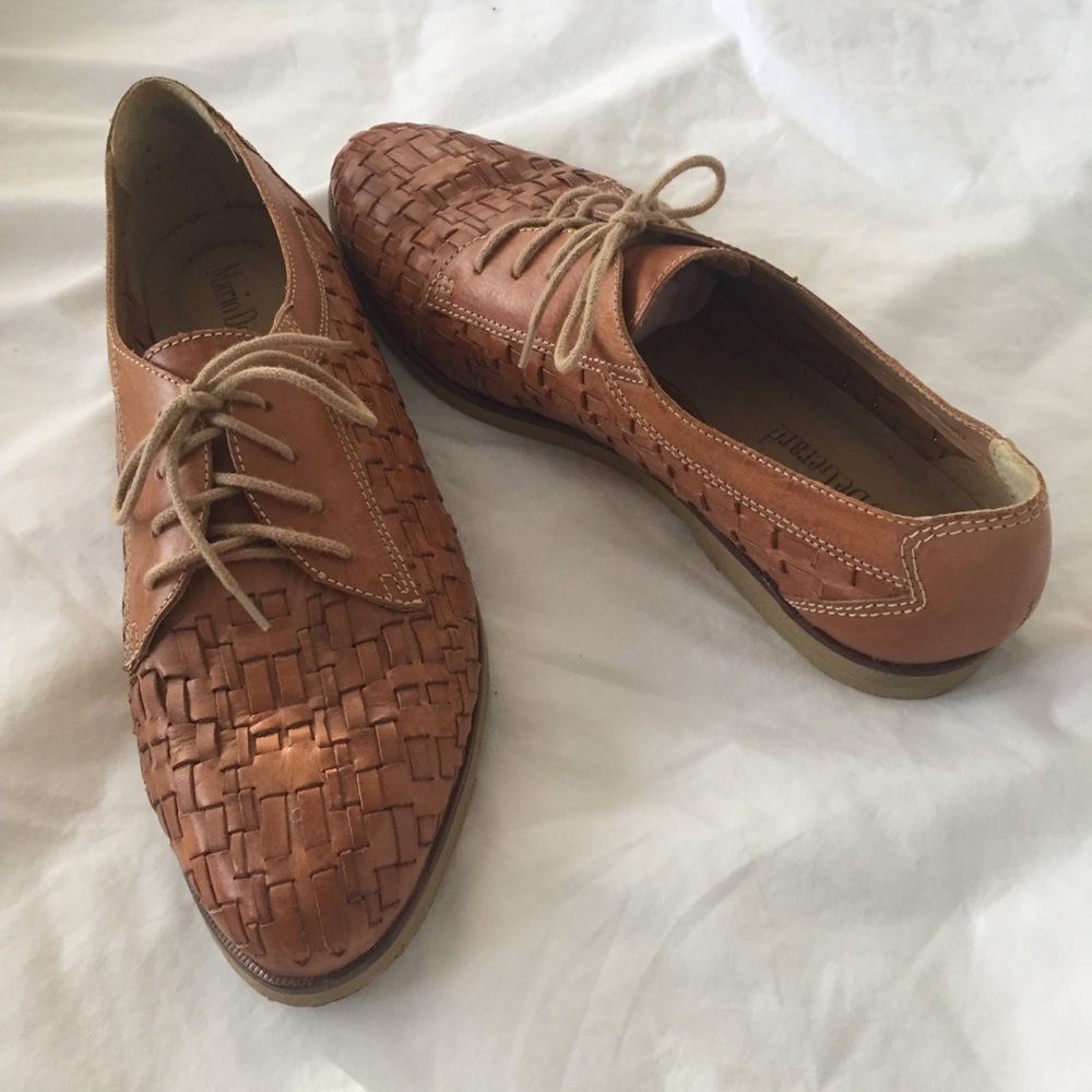 Vintage Woven Leather Oxfords